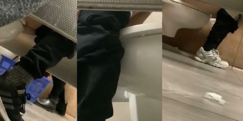 Walmart Understall Public Toilet Pissing