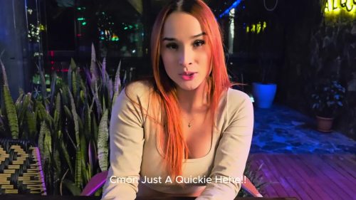Colombian teen has risky public sex with stranger in a restaurant bathroom