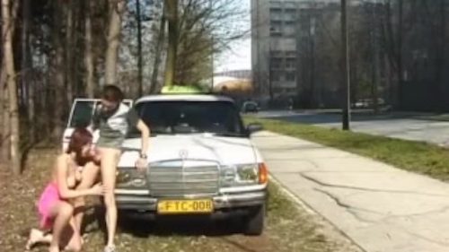 Teen gets anal fucked from taxi driver